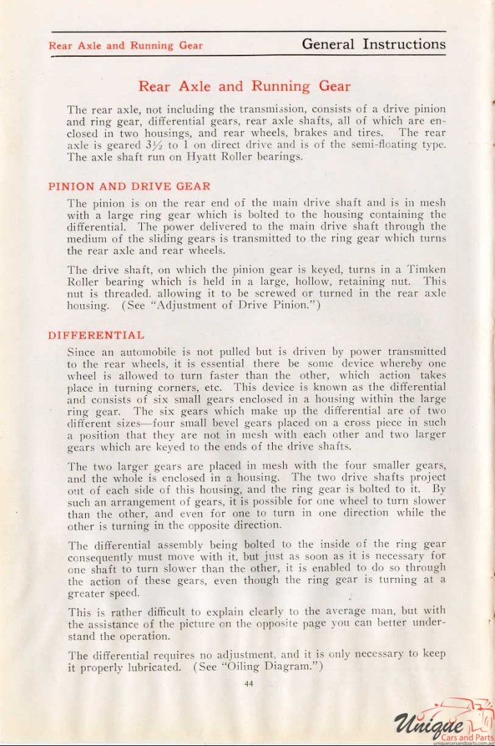 1912 Studebaker E-M-F 30 Operation Manual Page 58
